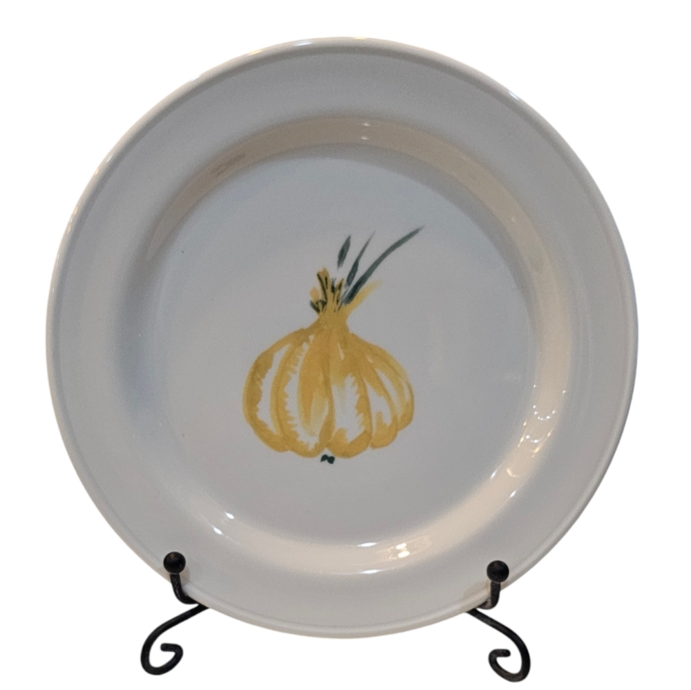 Steelite International Elegant 6" White Appetizer Plate With Garlic Design